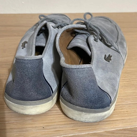 Lacoste Mens Gray Suede Lace Up Dress Sneakers Size 13 - Picture 15 of 16